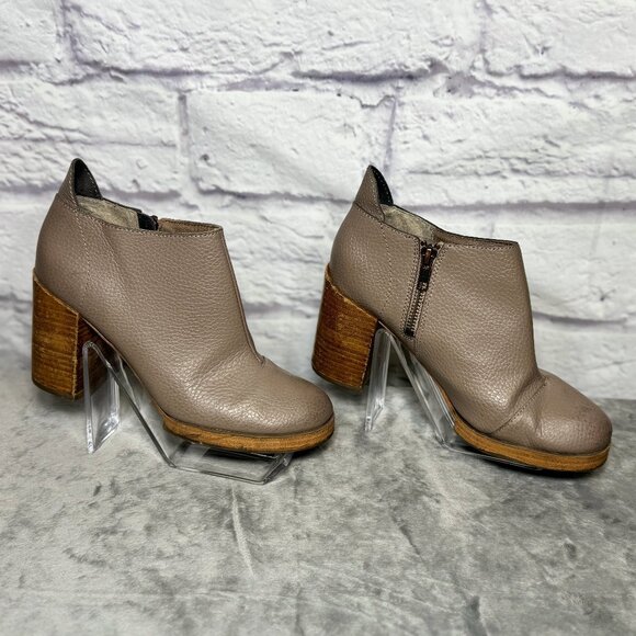 Cheap Monday Taupe Leather Booties - Picture 1 of 6